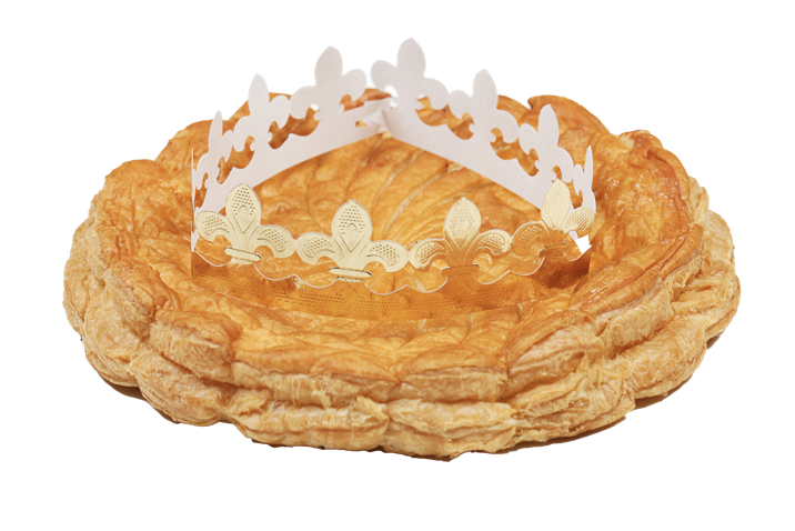 gateau epiphanie couronne isole espace blanc